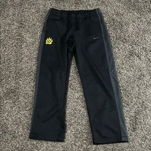 Nike Black Pants with Yellow Paw Design